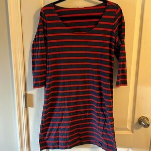 Chance women's tee shirt‎ 3/4 sleeve stripe dress Size L
